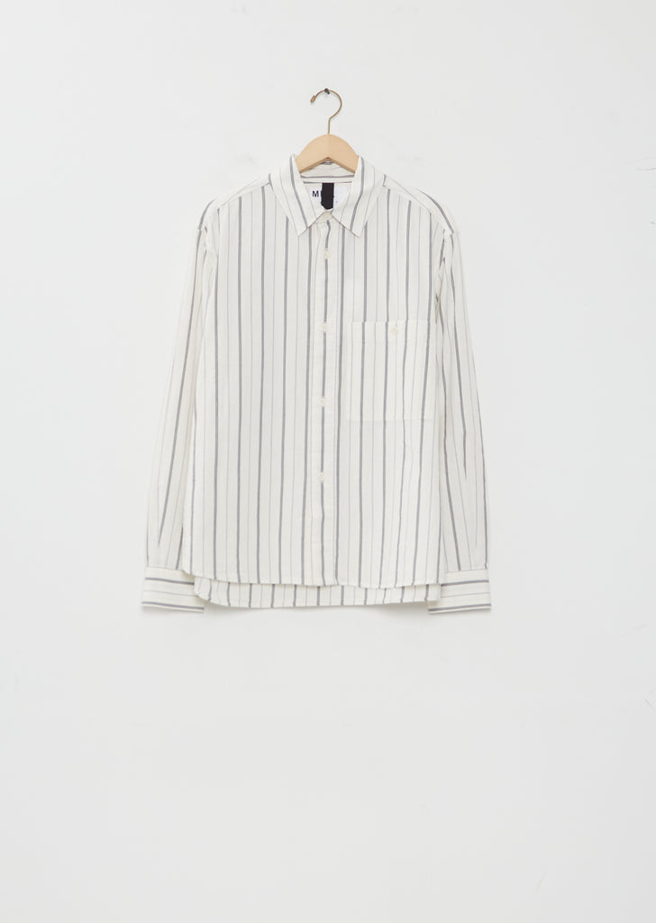 Spaced Cotton Stripe Overall Shirt