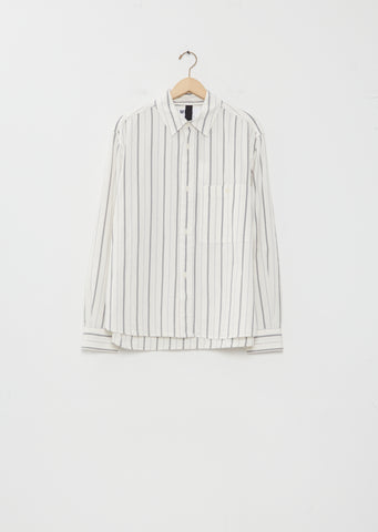 Spaced Cotton Stripe Overall Shirt