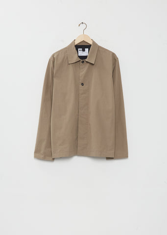 Crisp Cotton Poplin Boxy Overshirt
