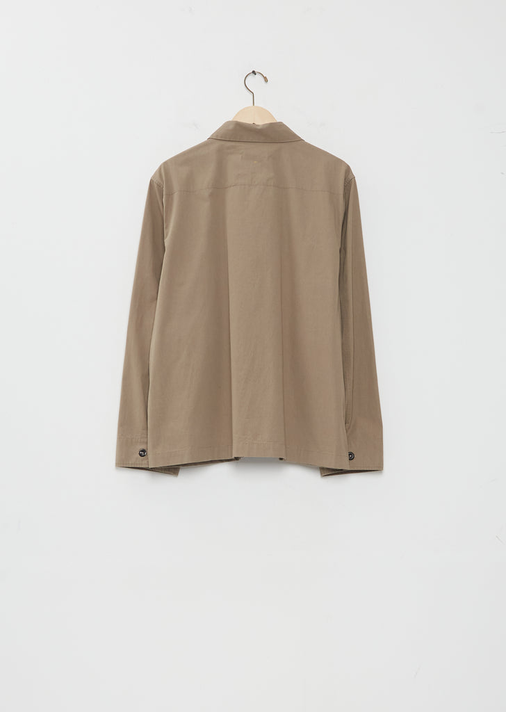 Crisp Cotton Poplin Boxy Overshirt