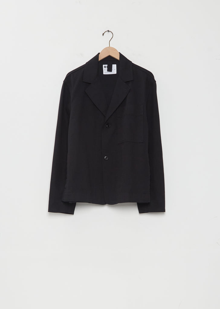 Raised Cotton Drill Minimal Blazer