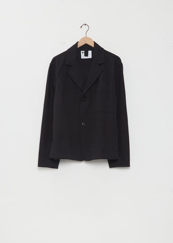 Raised Cotton Drill Minimal Blazer