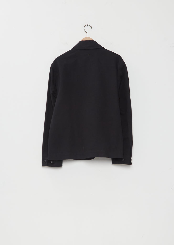Raised Cotton Drill Minimal Blazer