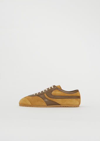 Suede Leather Trainer — Ocra