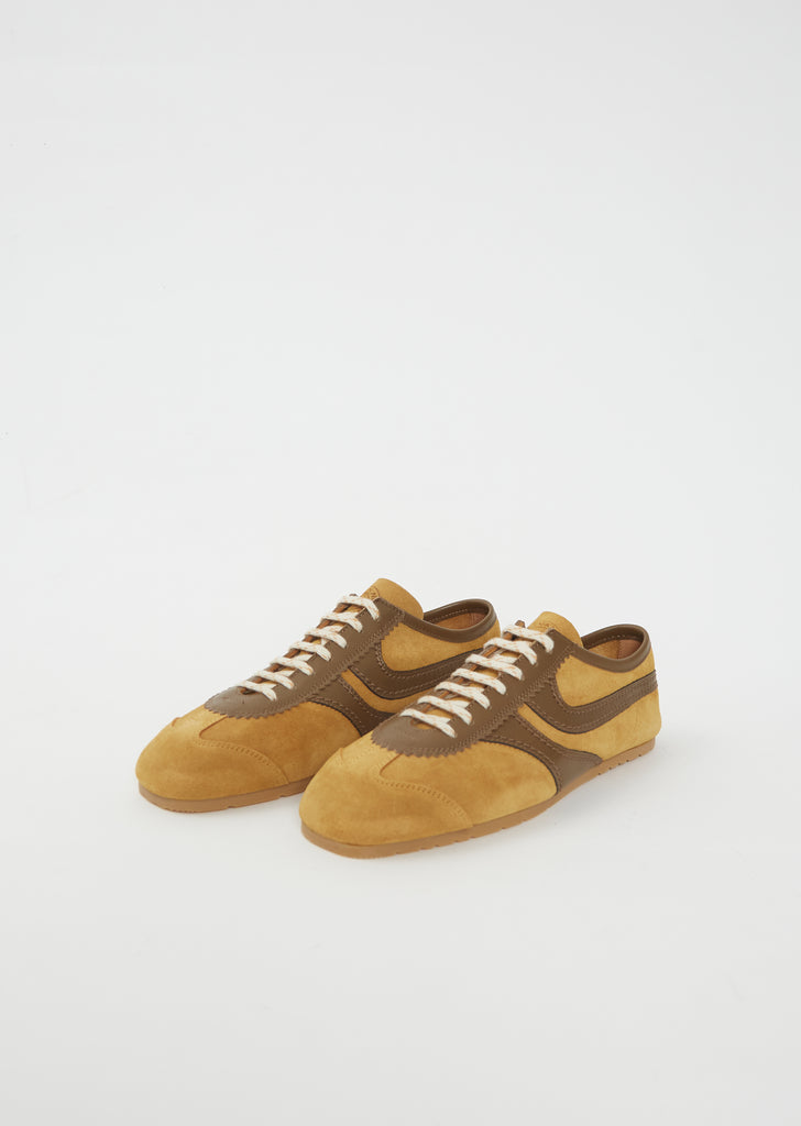 Suede Leather Trainer — Ocra
