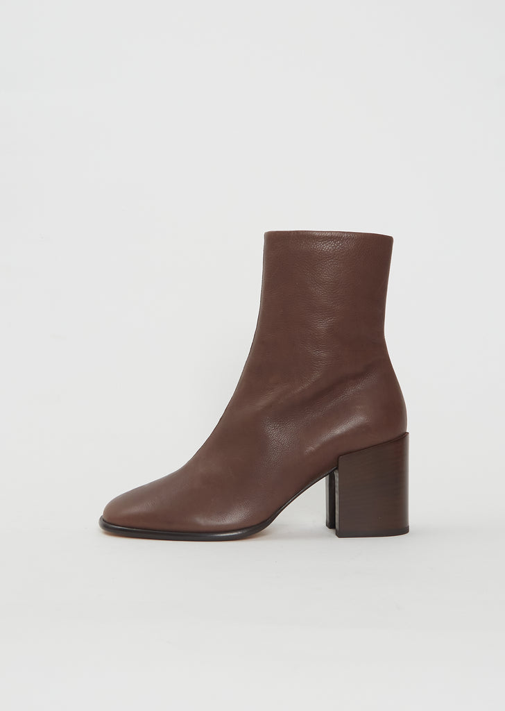 Heeled Leather Ankle Boot