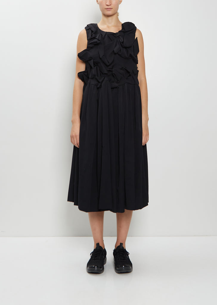 Sculptural Details Wool Dress
