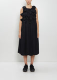 Sculptural Details Wool Dress