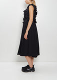 Sculptural Details Wool Dress