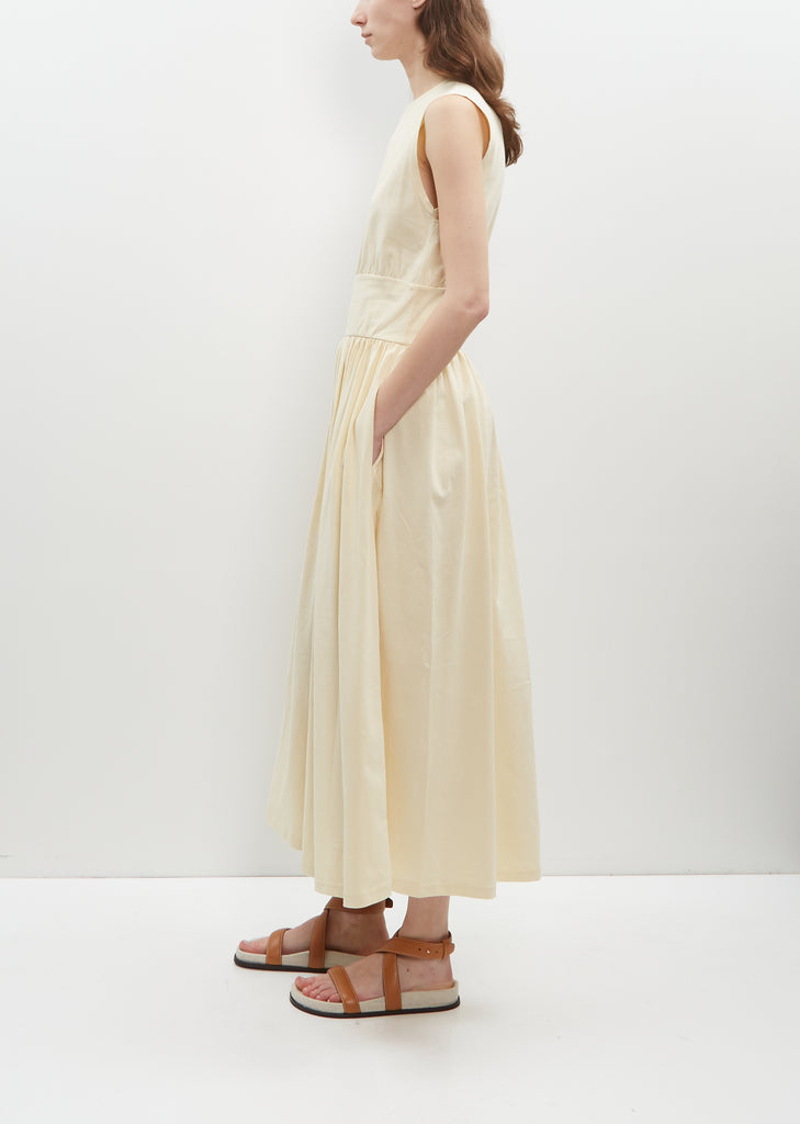 Sleeveless Cotton Tee Dress — Vanilla