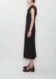 Faux Fur Detail Portrait Dress