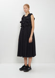 Sculptural Details Wool Dress