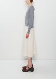Lace Trim Negligee Skirt — Nude