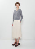 Lace Trim Negligee Skirt — Nude