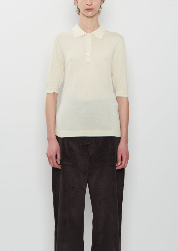 Short Sleeve Polo — Butter