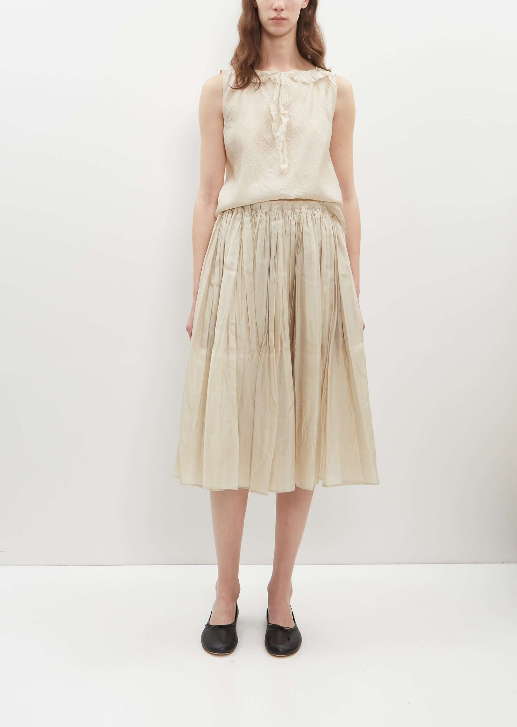 Silk Organza Gathered Skirt – La Garçonne