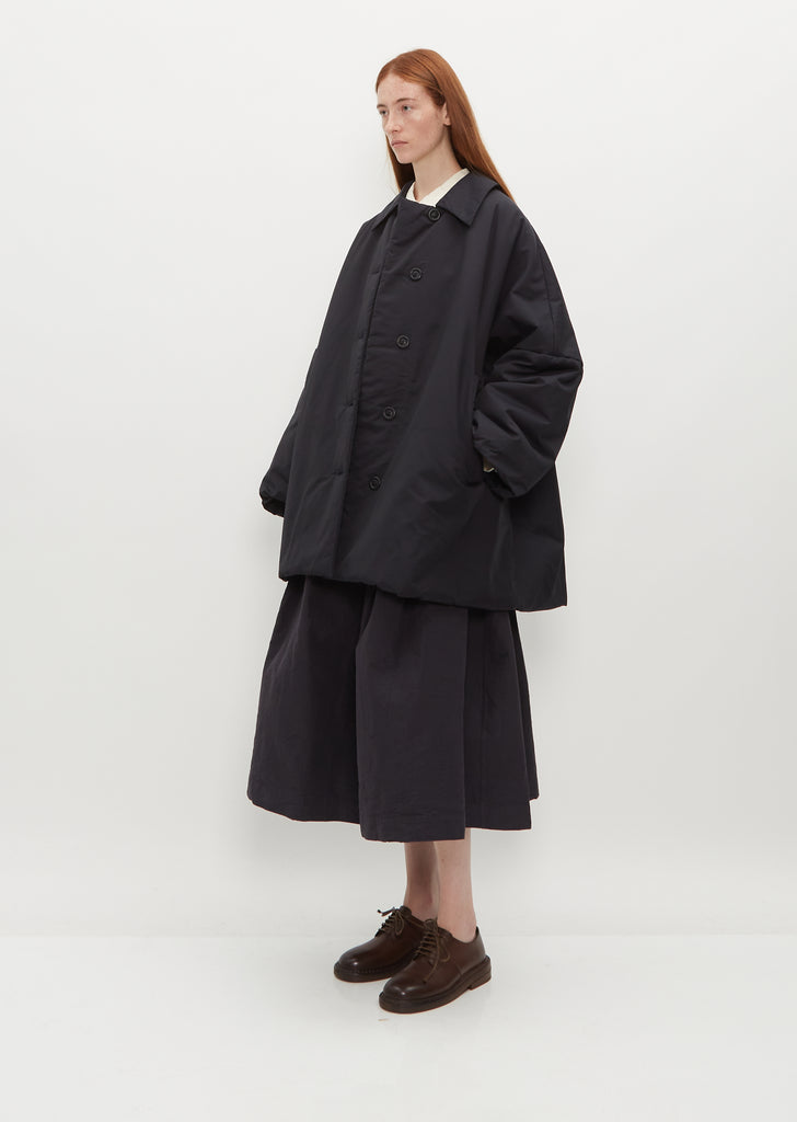 Triangle Technical Cotton Coat — Navy