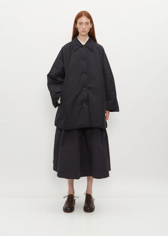 Triangle Technical Cotton Coat — Navy