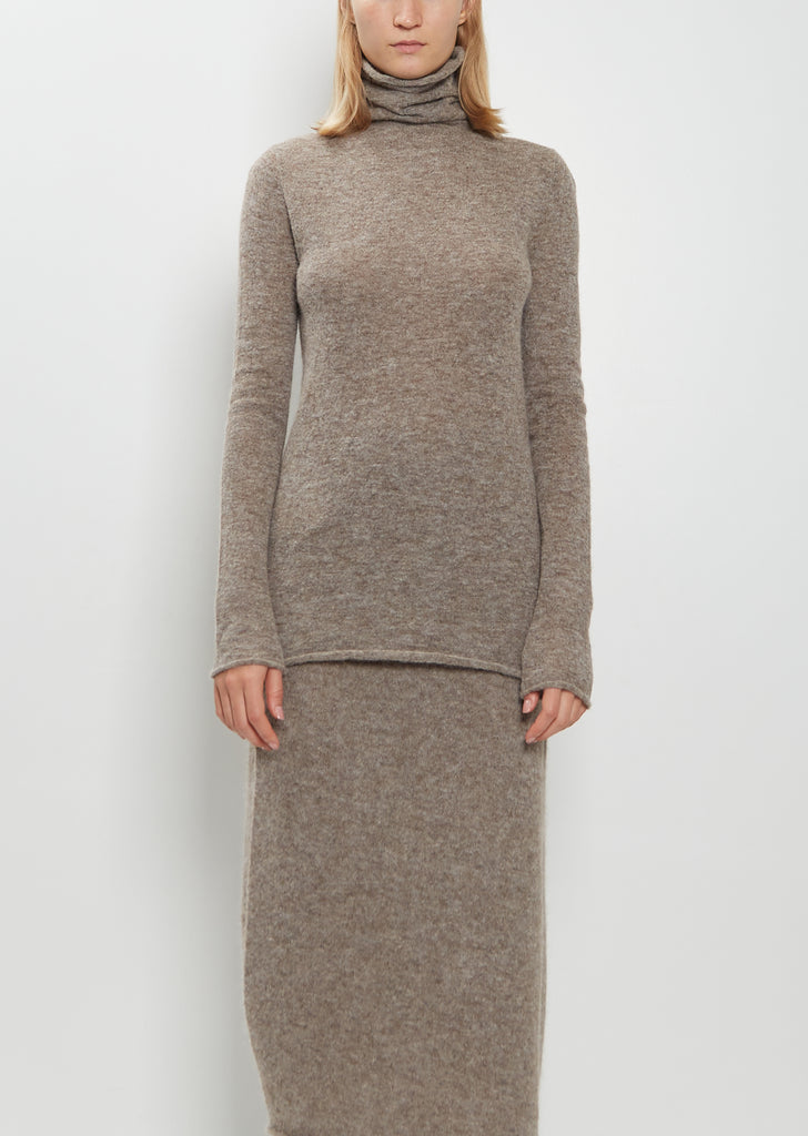 Funnel Neck Alpaca Sweater