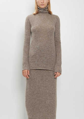 Funnel Neck Alpaca Sweater