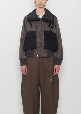 Nylon Twill x Wool Melton Blouson
