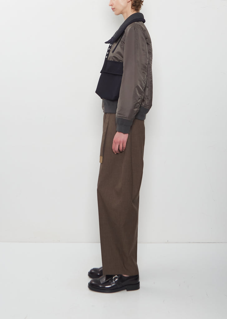 Nylon Twill x Wool Melton Blouson