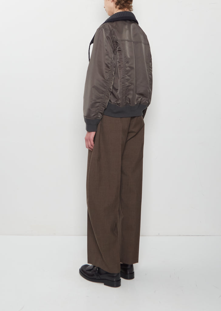 Nylon Twill x Wool Melton Blouson