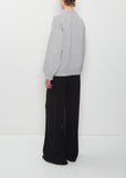 x La Garçonne Rose Cashmere Sweater — Mid Grey