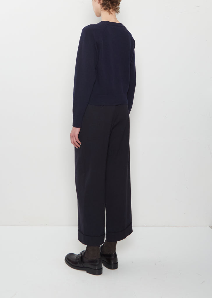Textured Argyle Sweater — Navy