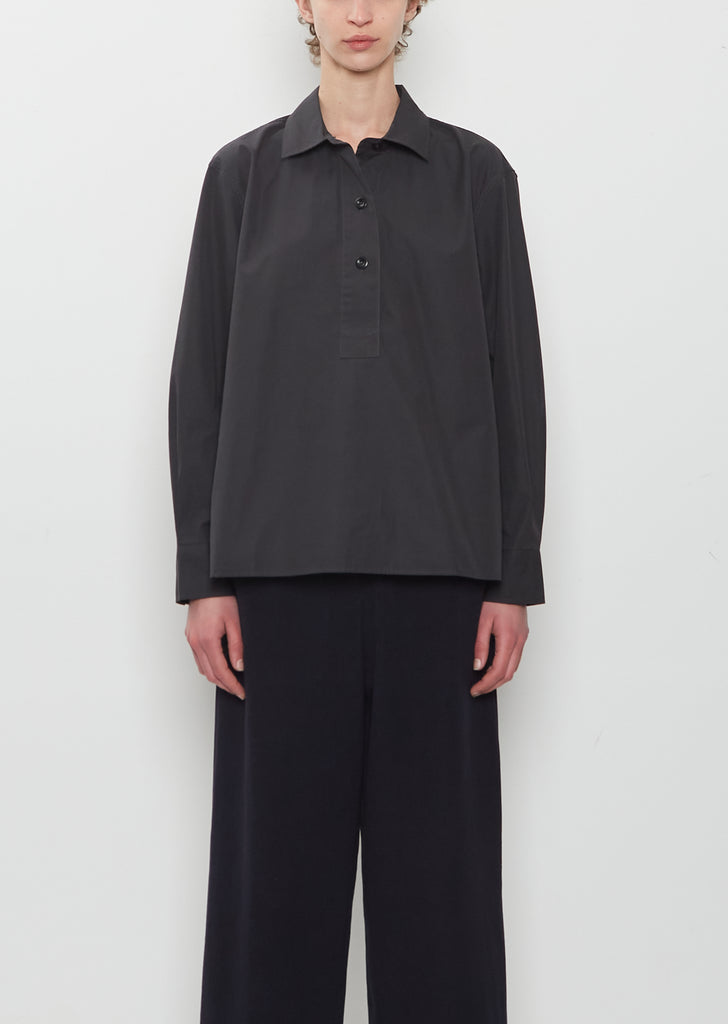 Compact Cotton Poplin Swing Shirt