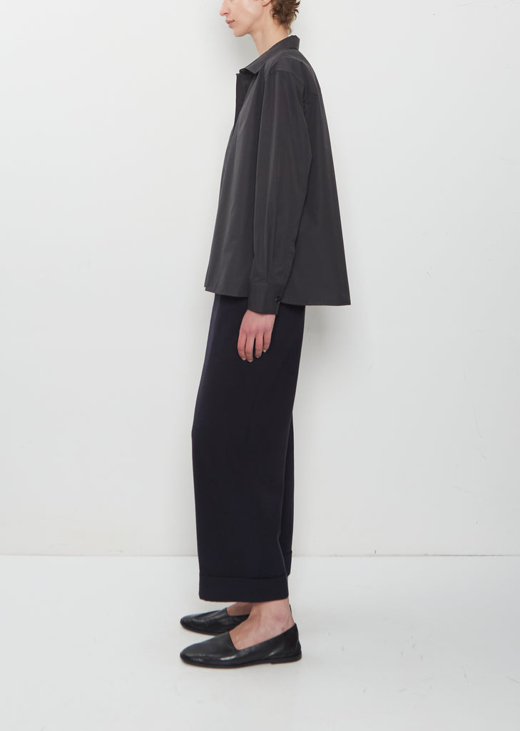 Compact Cotton Poplin Swing Shirt