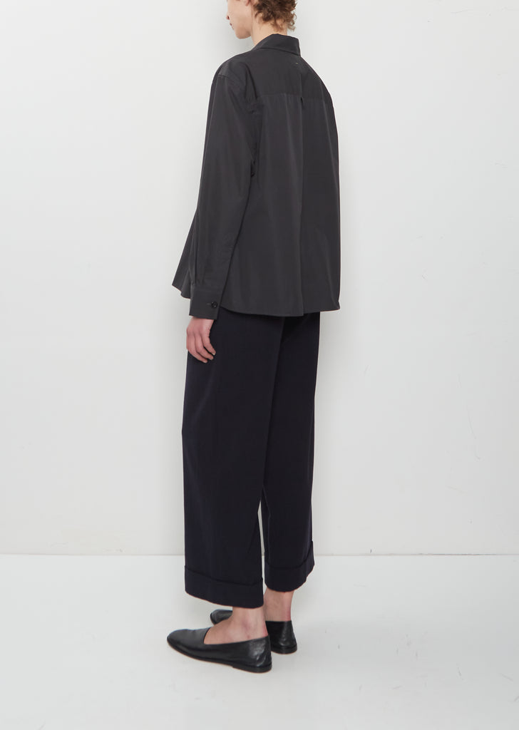 Compact Cotton Poplin Swing Shirt