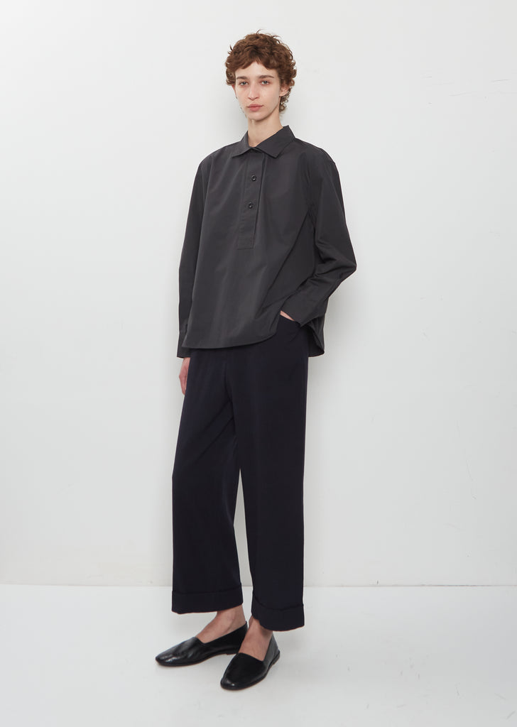 Compact Cotton Poplin Swing Shirt