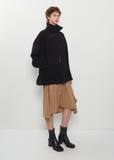 Short Wool Duffle Coat — Black