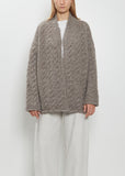 Alpaca Wool Cable Cardigan