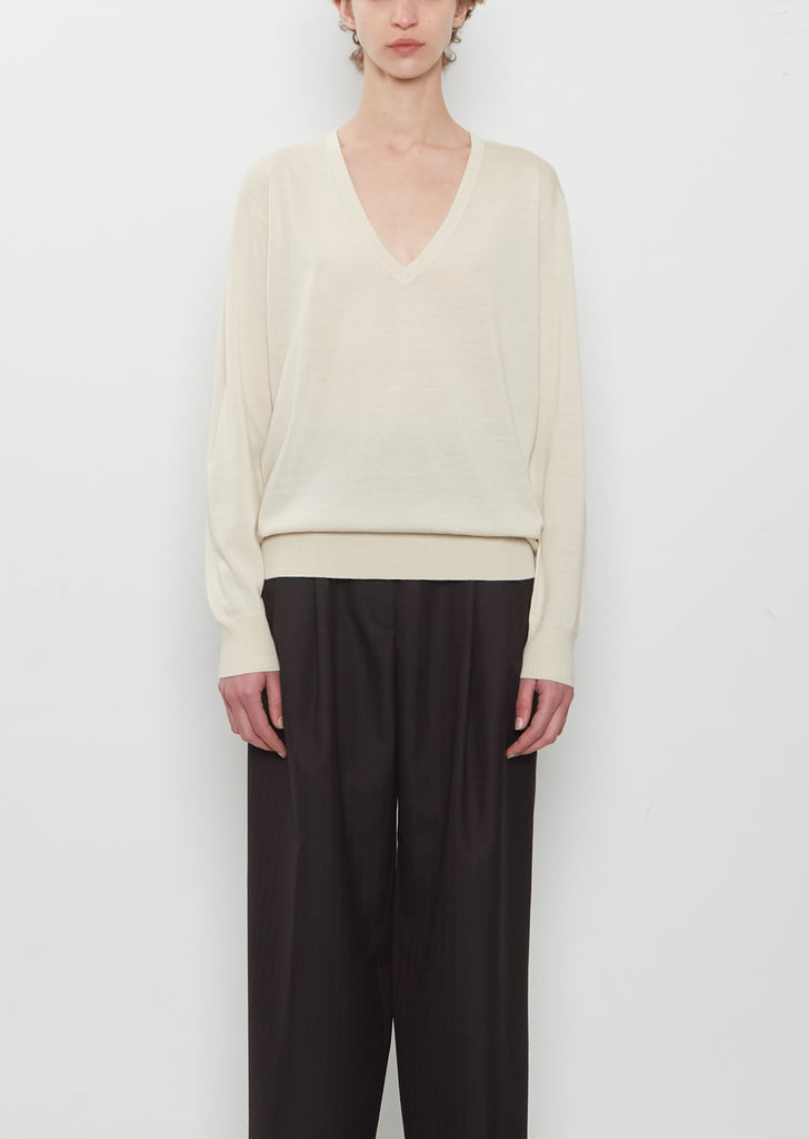 Tuomas Merino Wool Sweater — Ecru