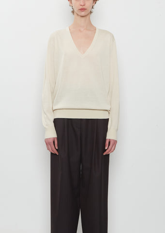 Tuomas Merino Wool Sweater — Ecru