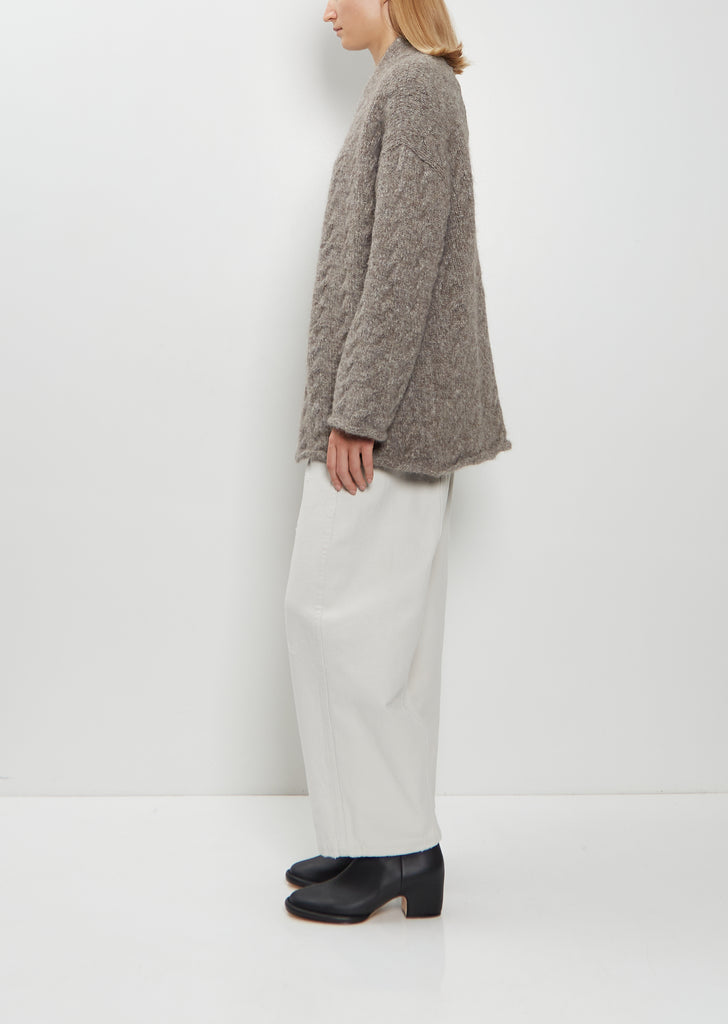 Alpaca Wool Cable Cardigan