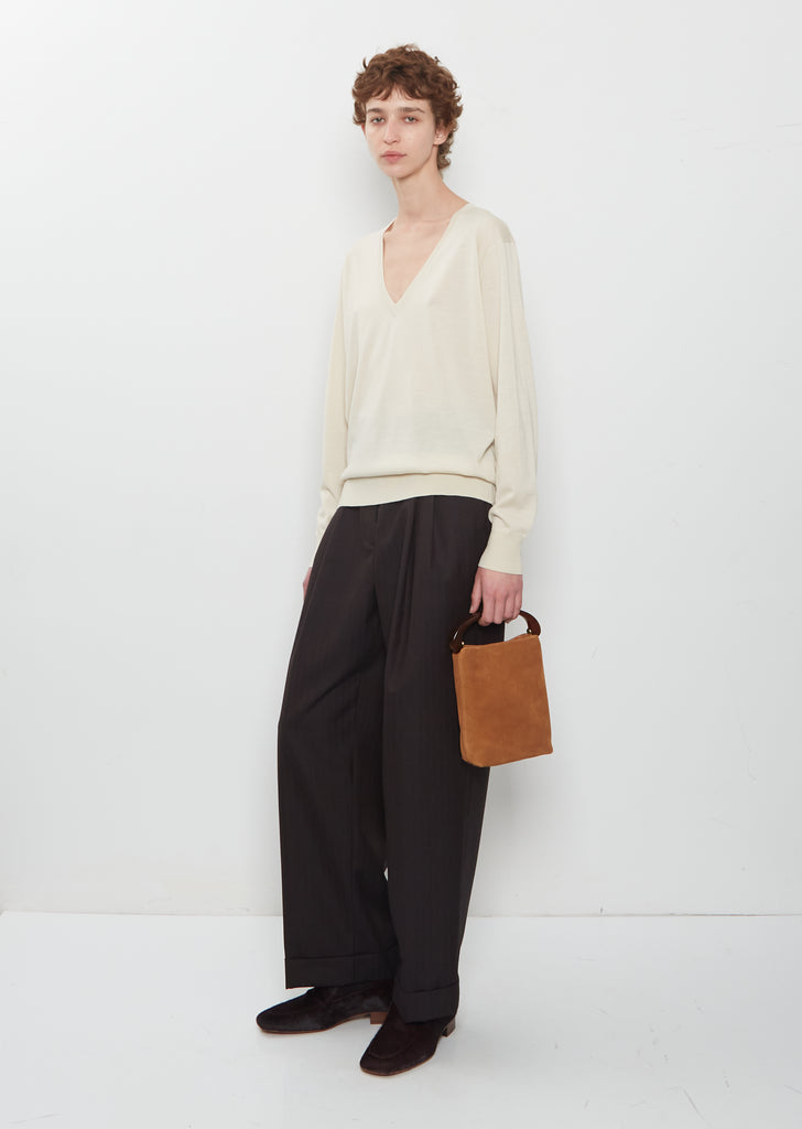 Crisp Suede Bag — Tan