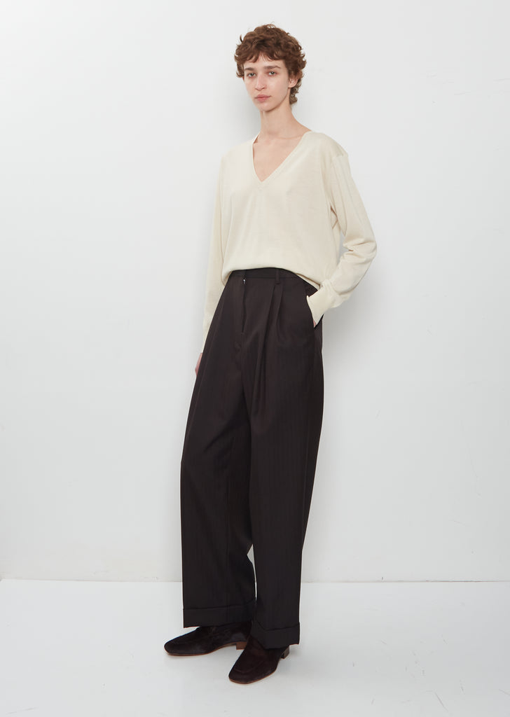 Partan Wool Pants — Dark Brown