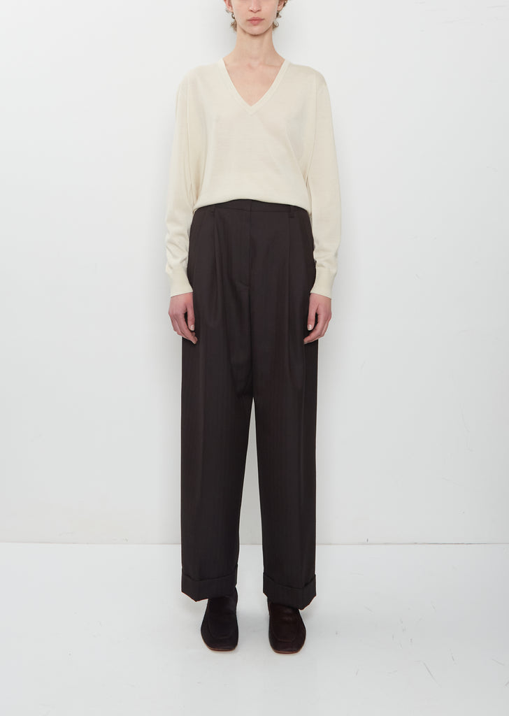 Partan Wool Pants — Dark Brown