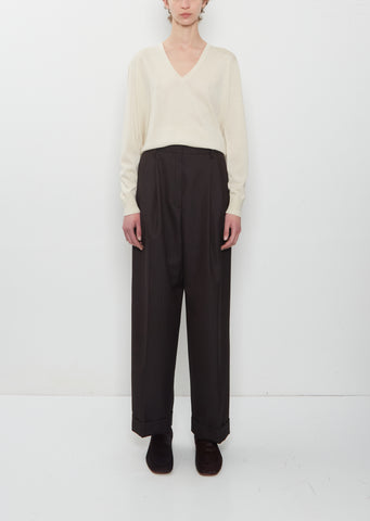 Partan Wool Pants — Dark Brown