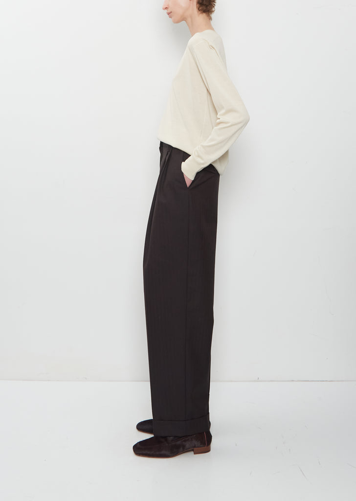 Partan Wool Pants — Dark Brown