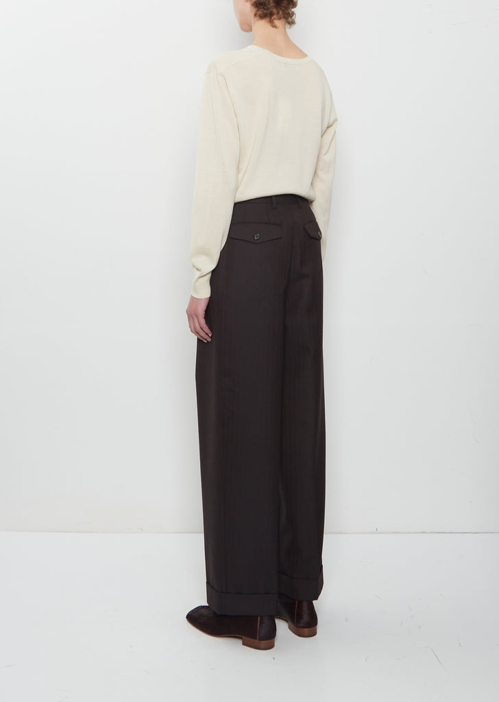 Partan Wool Pants — Dark Brown