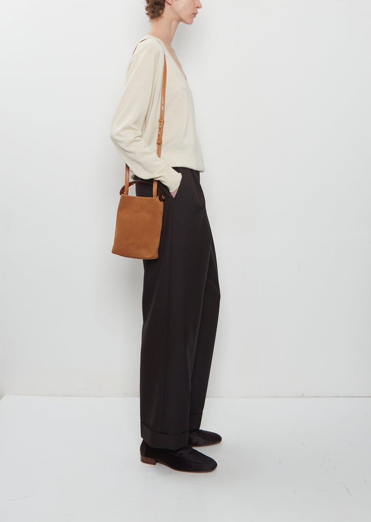 Crisp Suede Bag — Tan