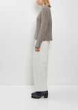 Alpaca Wool Cable Crewneck Sweater — Cinder
