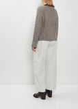 Alpaca Wool Cable Crewneck Sweater — Cinder