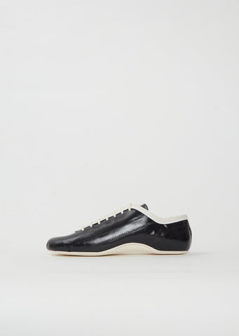 Leather Lace-Up Trainer