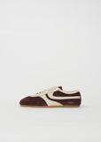 Suede Leather Trainer — Dark Purple
