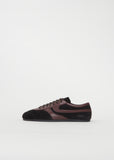 Suede Leather Trainer — Black